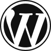 Wordpress Icon schwarz weiss